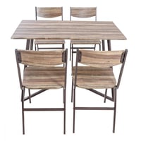 طاولة طعام مودرن 4 كراسي خشب مقاس 110*70*74.5 سم |...