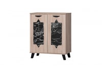 خزانة تنظيم الاحذية بابين 4 دور خشب ماليزي لون خشب...