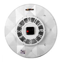 ساعة الحائط كبيرة دائرية بتصميم مرايات مثلثة الشكل...