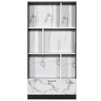 وحدة رفوف مكتبية 3 أدوار مقسمة مع درج تخزين خشب ما...