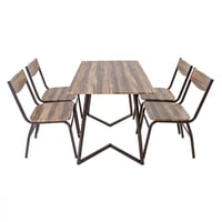 طاولة طعام مودرن 4 كراسي خشب مقاس 110*70*74.5 سم |...