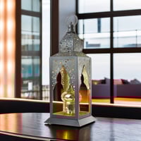 فوانيس رمضان معدنية مع إضاءة