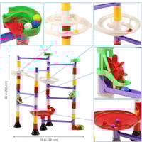 مجموعة مكعبات البناء 88 حبة ملونة-F-04-01