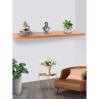 رفوف جداريه مستطيلة من الخشب لون بيج مقاس 120 سم -...