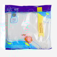 ملاعق بلاستيك ابيض 112 حبة