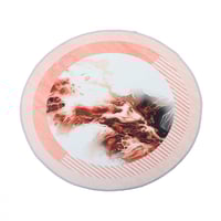 دعسة موكيت دائري لون وردي مقاس 90 سم