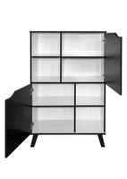 وحدة تخزين ادراج 4 دور خشب ماليزي بابين لون ابيض و...