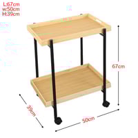 عربية تقديم خشب دورين بعجلات متحركة