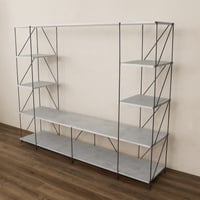 وحدة تلفزيون خشب ماليزي 3 أدوار لون رمادي