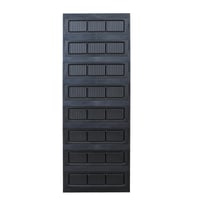 جزامه احذيه بلاستيك 8 ادوار مع غطاء شفاف - اسود