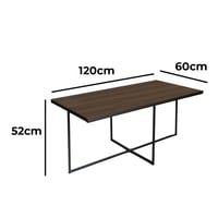 طاولات قهوة خشب 5 قطع بني غامق