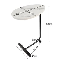طاولة خدمة جانبية عصرية , سطح خشبي وقاعدة معدن