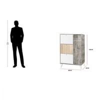 دولاب تنظيم أحذية خشبي 3 رفوف مع أدراج تخزين خشب م...