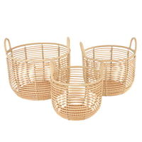 طقم سلال تخزين خيزران 3 قطع