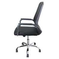 كرسي مكتب دوار قابل للتعديل لون أسود