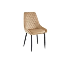 كرسي مفرد مخمل لون بيج