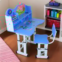 كرسي وطاولة دراسة للأطفال – لون أزرق
