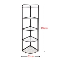 رفوف تنظيم معدن زاوية 5 أدوار لون اسود