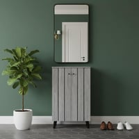 دولاب احذية درفتين خشب ماليزي 4 ادوار - رمادي