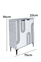 خزانة احذيه خشبية 2 باب 4 أدوار خشب ماليزي لون رما...