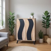 خزانة أحذية 5 أدوار ببابين – خشب ماليزي بلون خشبي...