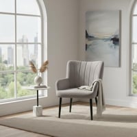 كرسي الجلوس قماش بوكليه - رمادي فاتح