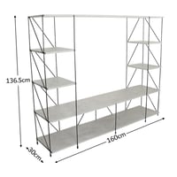 وحدة تلفزيون خشب ماليزي 3 أدوار لون رمادي