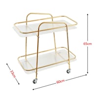 عربة خدمة متحركة دورين - ذهبي