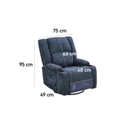 كرسي استرخاء هزاز دوار - أزرق غامق