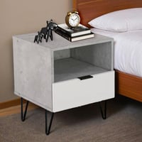 كومدينو درج ورف – رمادي وأبيض