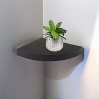 أرفف جدارية زاوية ربع دائرة خشب مقاس 29*23 سم - لو...