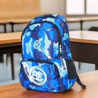 شنطة مدرسة للاطفال بسحاب وجيوب متنوعة - للاولاد وا...