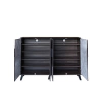 خزانة أحذية 4 أبواب خشب ماليزي 160 سم – بني غامق و...