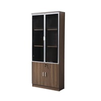 دولاب تخزين مكتب خشب 2 باب - بني