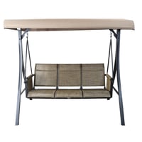 كرسي أرجوحة 3 مقاعد للمساحات الخارجية مع مظلة