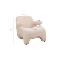 كرسي بوكليه مفرد بيج