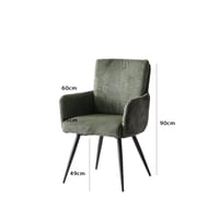 كرسي مفرد فاخر قماش - اخضر