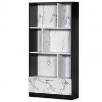 وحدة رفوف مكتبية 3 أدوار مقسمة مع درج تخزين خشب ما...