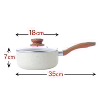 كسرولة عميق جرانيت بغطاء