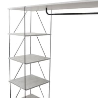 وحدة تخزين رفوف خشب ماليزي متعددة الإستخدام لون رم...