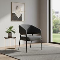 كرسي قماش مفرد - رمادي غامق