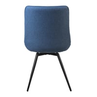 كرسي جلوس قابل للدوران قماش سادة لون سماوي 81 سم