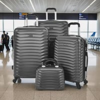 طقم حقائب السفر 4 قطع نيو ترافيل بعجلات مع شنطة مك...