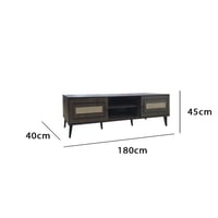 طاولة تلفزيون خشب صناعة ماليزي 180 سم , 2 ادراج وا...