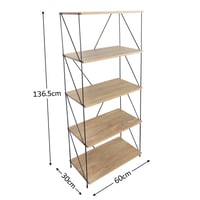 وحدة رفوف خشب ماليزي 5 ادوار متعددة الإستخدام خشبي