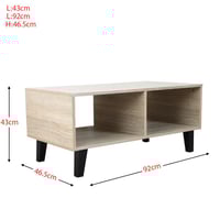 طاولة قهوة خشبية لون بيج