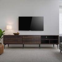 طاولة تلفزيون 180 سم خشب ماليزي , 2 درج تخزين مع ا...