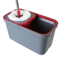 ممسحة ارضية دوارة 360 درجة ستيل مع دلو