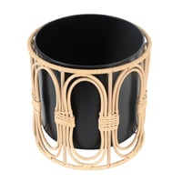 مراكن خيزران دائرية بقاعدة معدن 3 قطع