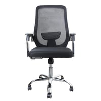 كرسي مكتب دوار قابل للتعديل لون أسود